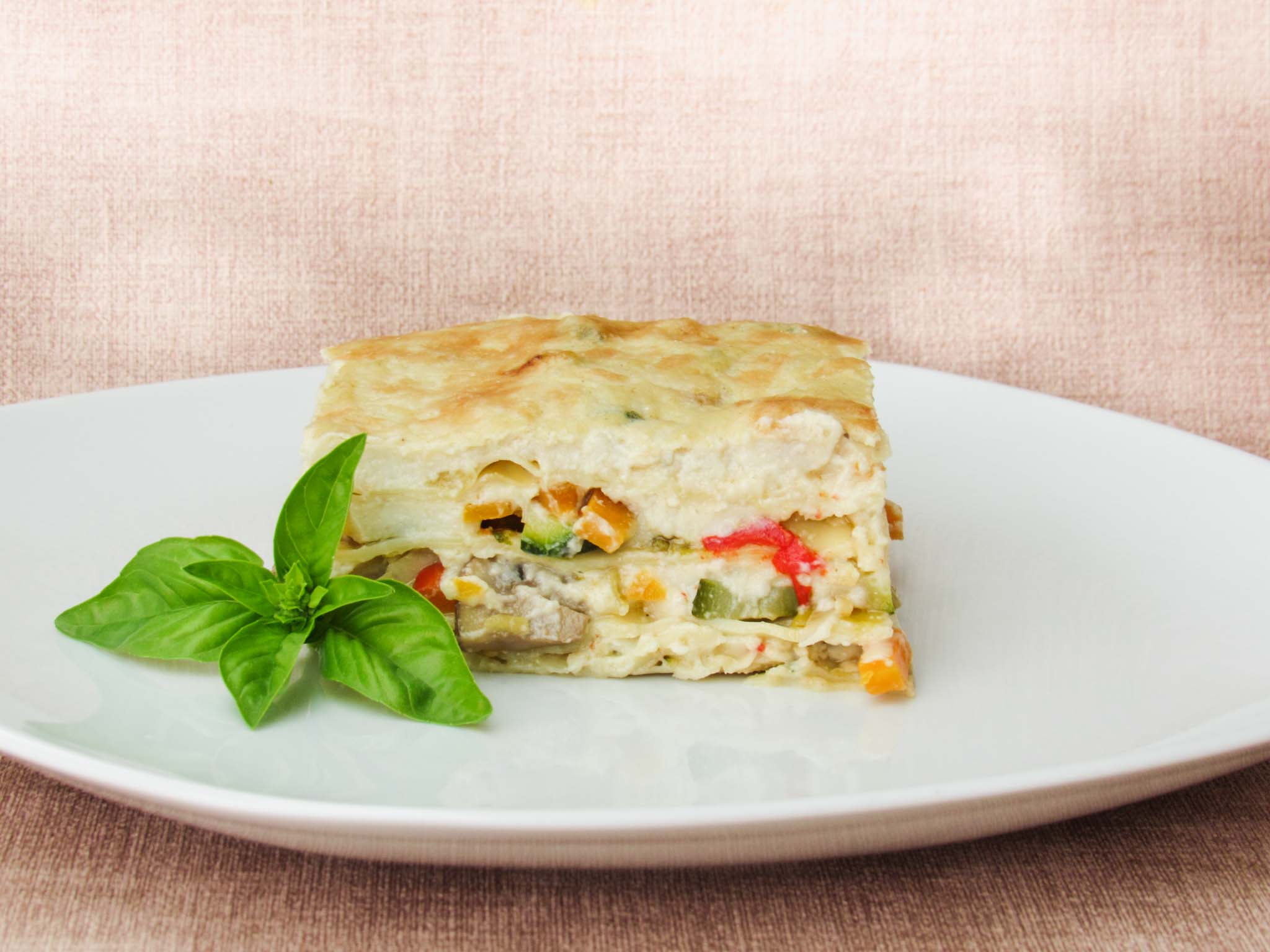 'Lasagne mit Hirse und Cashewmilch'